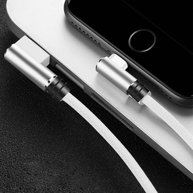 3а микро USB кабель 90 градусов быстрое зарядное устройство для samsung S6 huawei Xiaomi Android телефон Microusb шнур для зарядки данных USB кабель - Цвет: White