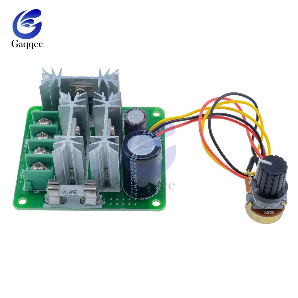 

DC 6-90V 15A Pulse Width PWM Motor Speed Controller Switch 6V-90V With Reverse Polarity High Current Protection Board