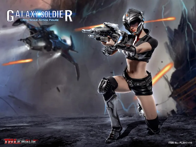TBLeague PL2017-110 1//6 Scale Galaxy Soldier 12/" Female Figure Knee Armors Model