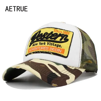

AETRUE Brand Mesh Camouflage Baseball Cap Men Women Bone Hats For Men Hip hop Gorras Casquette Dad Snapback Baseball Hat Caps