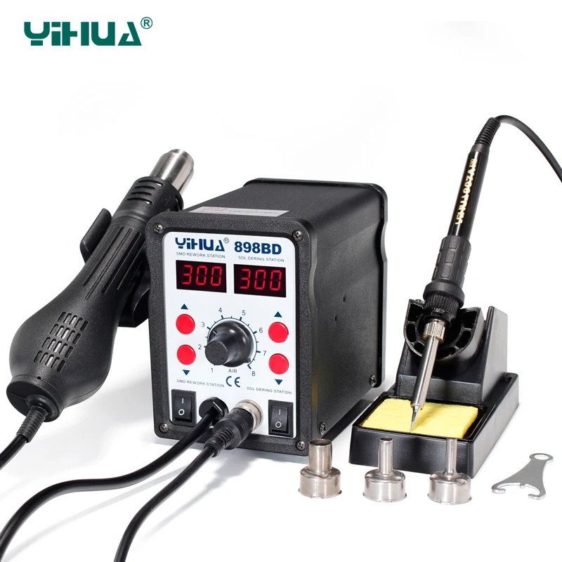 YIHUA 898BD Stable Temperature Control Heat Gun Air Soldering Station
