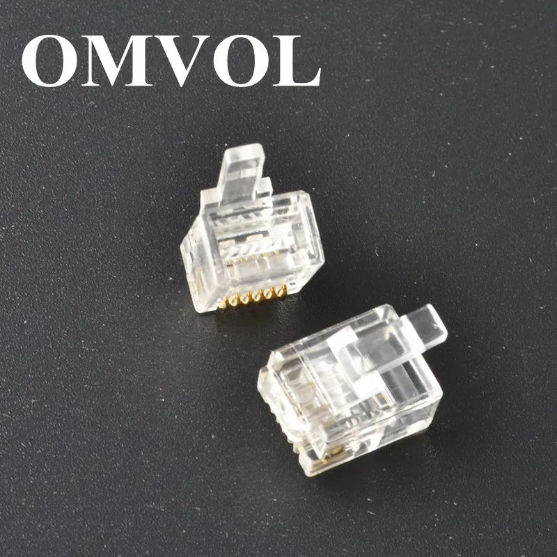 RJ11 6P6C مقبس اتصال معياري شبكة الذكور المقابس ، 6 دبوس ، الهاتف موصل RJ11 6P6C مقبس اتصال معياري شبكة الذكور المقابس ، 6 دبوس ، الهاتف موصل