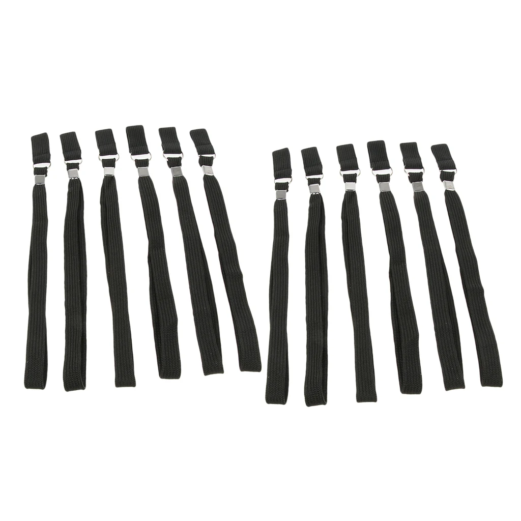 12pcs Black Hiking Stick Walking Cane Ropes Crutch Wrist Straps Hand Wristband
