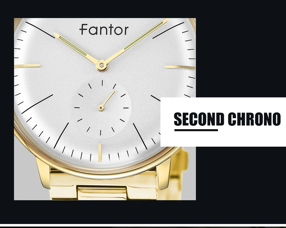 Fantor Мужские кварцевые часы из нержавеющей стали мужские Роскошные водонепроницаемые Модные повседневные мужские часы наручные часы для мужчин