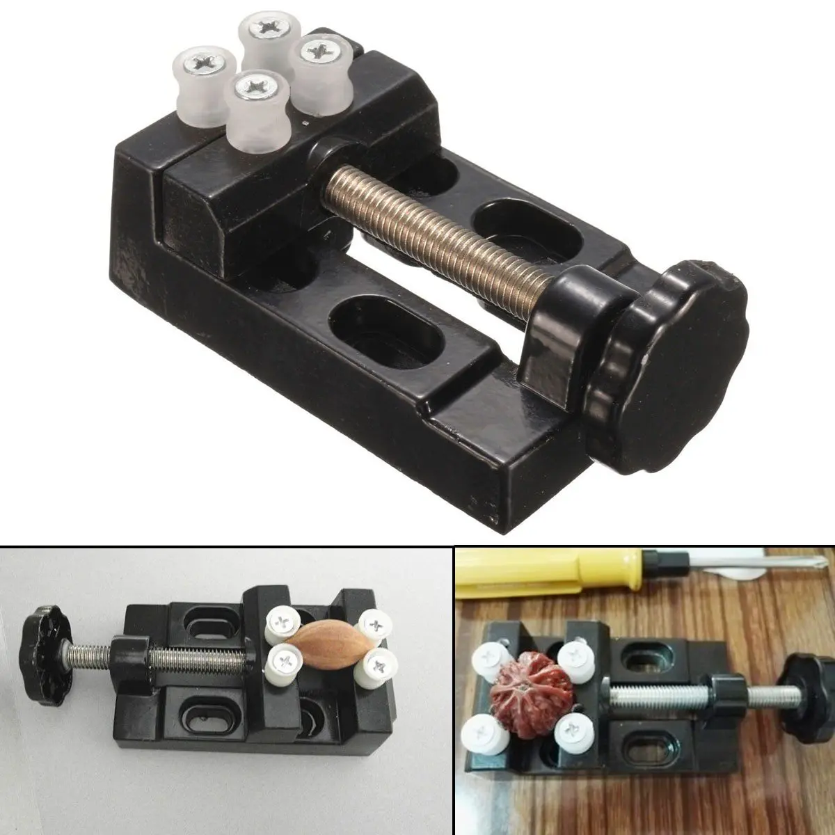 Carving Bench Clamp Black Jaw Bench Clamp Mini Drill Press Vice Micro