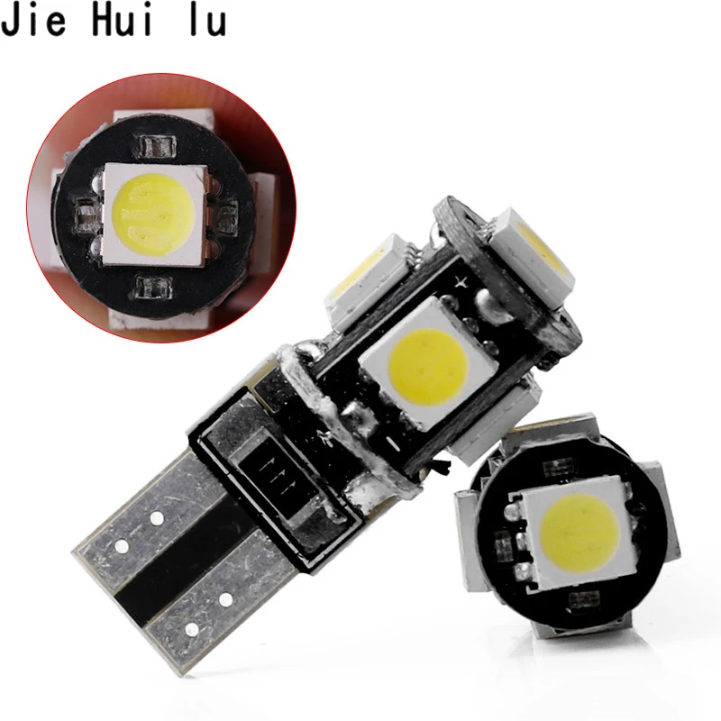 T10 5 smd 5SMD 5050 светодиодный автомобиля Парковка свет Canbus W5W 194 SMD Ошибок Белый чтение