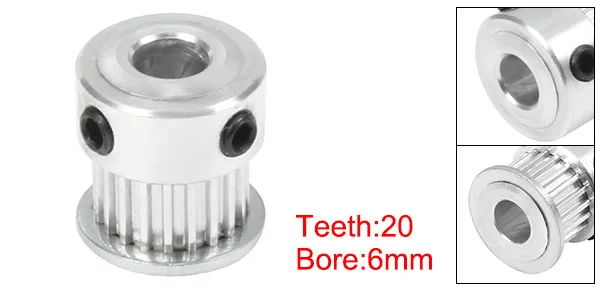 Aluminum MXL 20 Teeth 6mm Bore 7mm Belt Timing Idler Pulley Synchronous Wheel