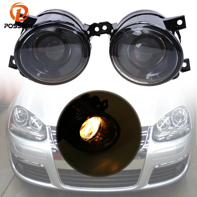 POSSBAY Left/Right Front Convex lens Fog Lamp Foglight 9006 Bulb Fit for VW Jetta/Golf MK5 Fog Light Assembly POSSBAY Left/Right Front Convex lens Fog Lamp Foglight 9006 Bulb Fit for VW Jetta/Golf MK5 Fog Light Assembly