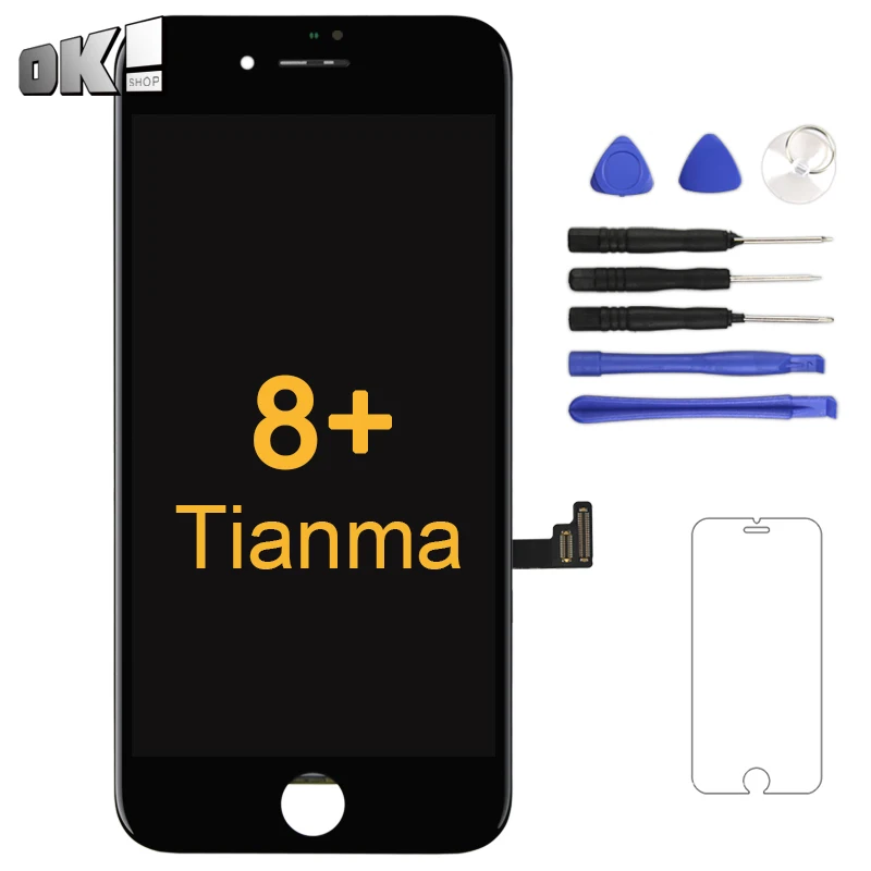 5.5 Inch Tianma Black White Pantalla For iPhone 8 Plus LCD Display With 3D Touch Assembly Spare Part 8P 8+ Screen | Мобильные