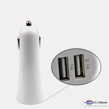Dual Usb Car Charger Metal Alloy Mini Led Universal 12V 3.1A Twin Port Adapter C05