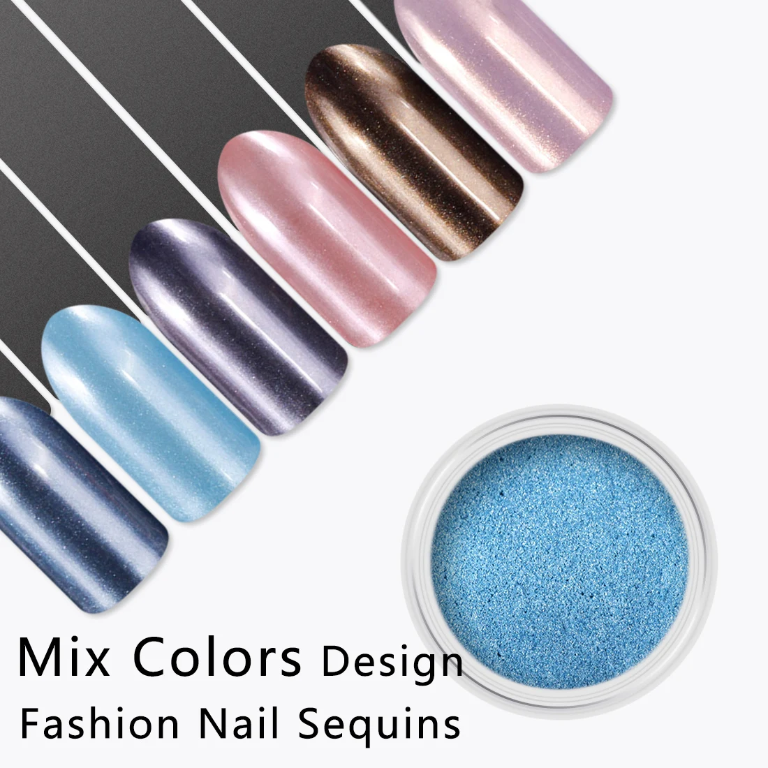 

Hot Mirror Effect Nail Glitter 2g/Box Pink Blue Rose Red Colors Diamond Pearl Powder Shimmer Dust DIY Nail Art Mermaid Pigment