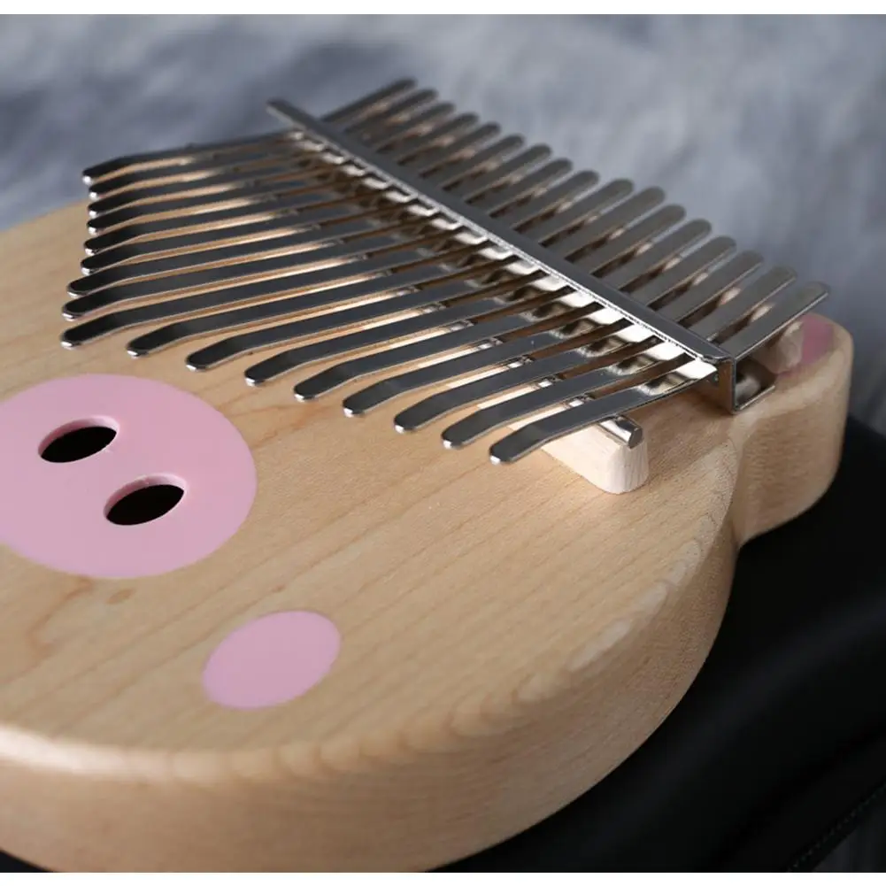 17 Key Kalimba Mbira «пианино для больших пальцев» мультфильм о розовой свинье узор клен дерево вибрафон инструмент с подарочной коробкой