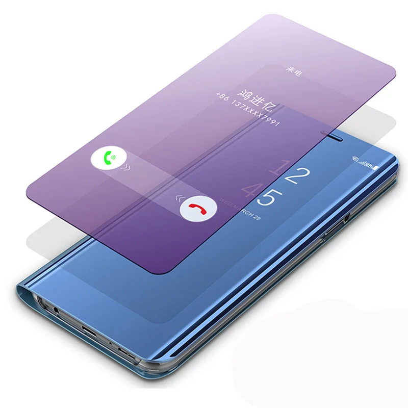 Зеркальный чехол для смартфона samsung S10 E S9 S8 S7 S6 Edge Plus Note 10 Pro 8 9 5 4 A9 star lite C8 J2 Prime