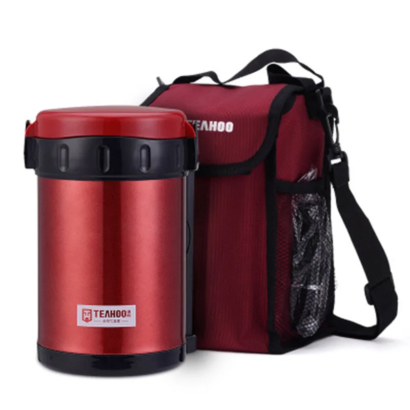 

Vacuum Insulated Lunch Box 304 Stainless Steel Bento Box Food Storage Containers 3 Layers Thermal Insulating Lunch Containers