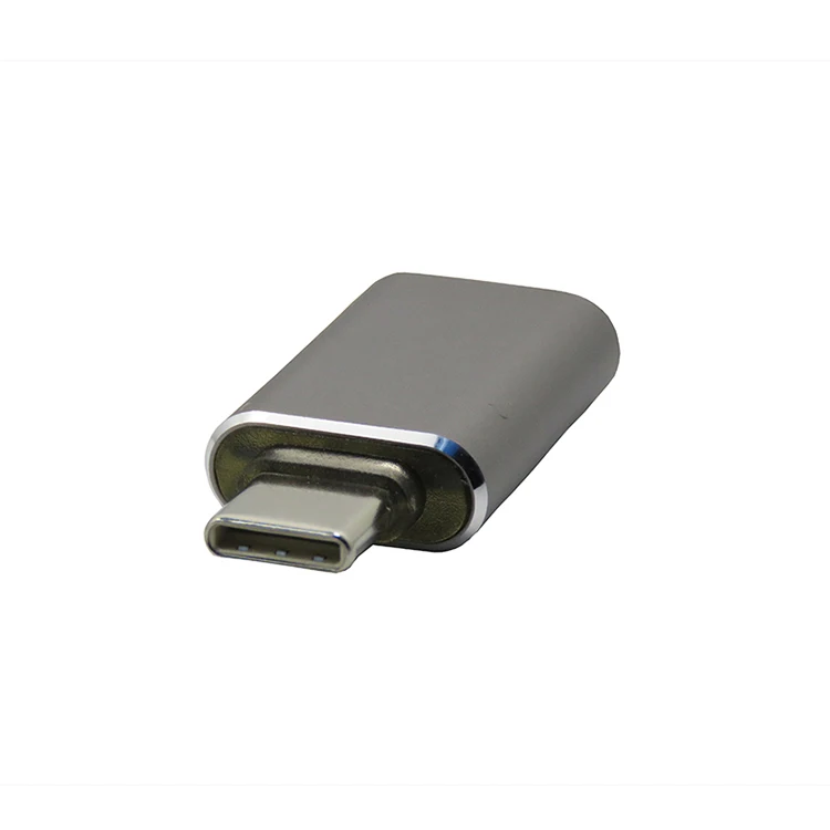 Type-C USB3.1 вращающийся type-C usb3.1 Женский адаптер алюминиевый корпус конвертер - Цвет: Серебристый