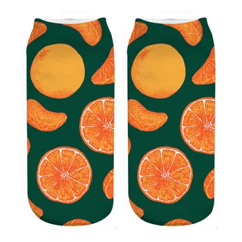 

RUNNING CHICK Orange, peach, blueberry, fruit pattern printed socks wholesale