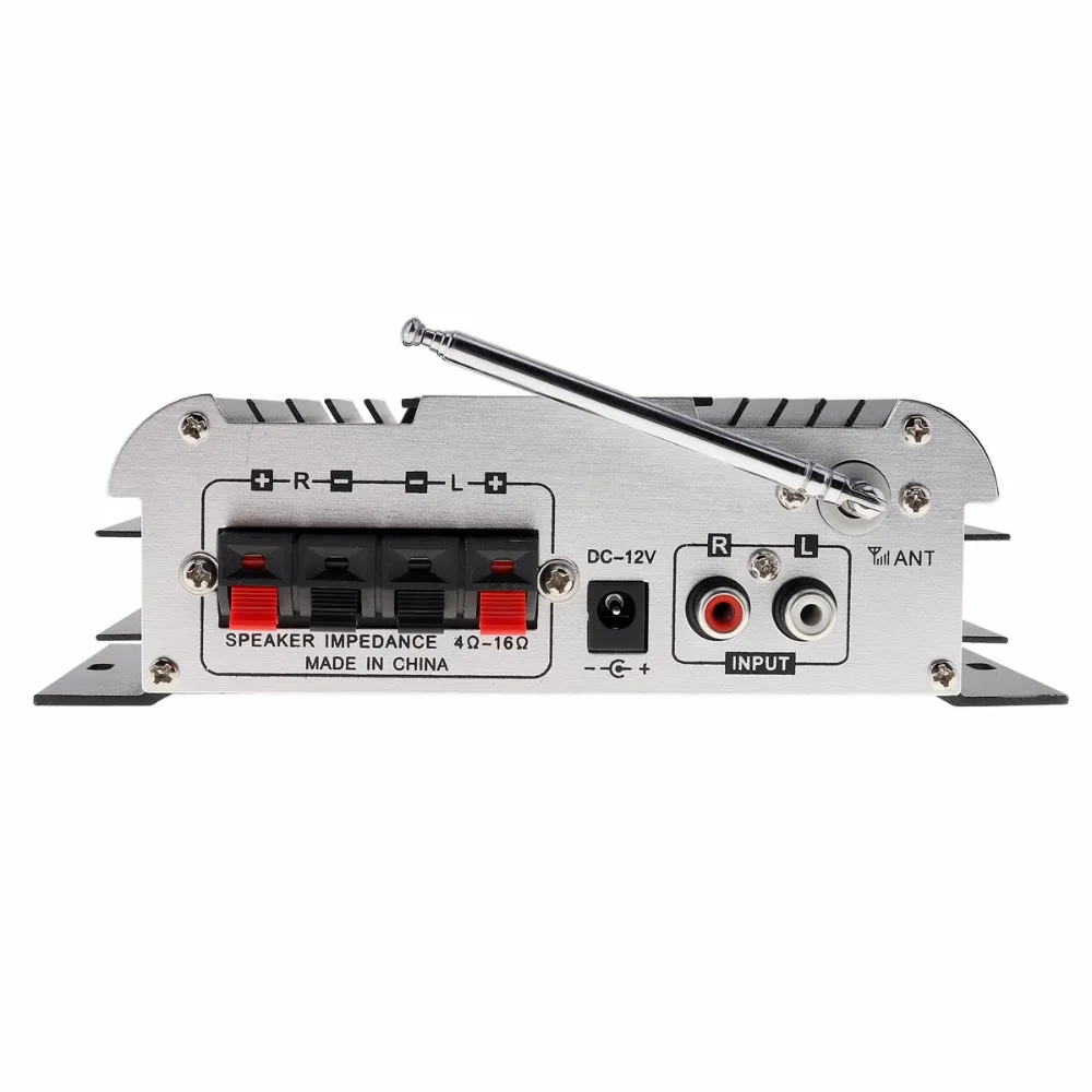 HY 600 DC12V 5A2CH Hi Fi автомобильный аудио усилитель мощности fm радио USD MP3 стерео