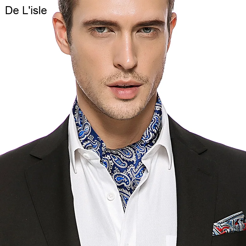 2017 New Double Faced Silk Men's Scarves Suits Shirts Silk Scarves