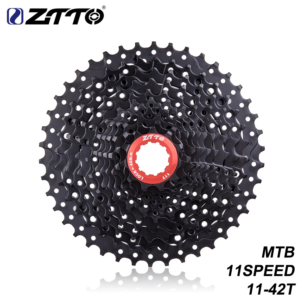 ZTTO MTB Bicycle Parts Bike Wide Ratio Cassette 11 Speed 11-42T BLACK Compatible For M7000 M8000 M9000 | Спорт и развлечения