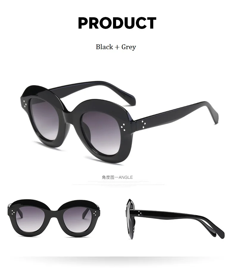 Fashion Sunglasses Women Sexy Luxury Brand Designer Vintage Sun glasses Female Rivet Shades Big Frame Style Eyewear Oculos