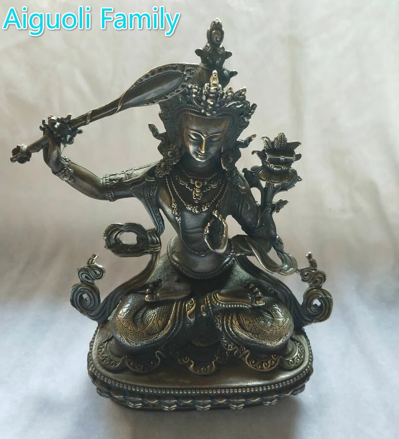 

Asian antique art collection home decoration crafts,chinese old copper temple Bodhisattva statue,metal Buddha sculpture