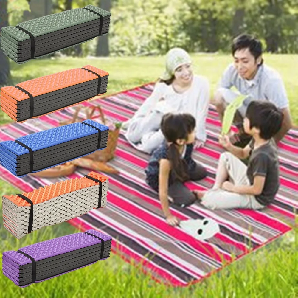 Outdoor Camping Mat Ultralight Foam Picnic Mat Folding Egg Slot Beach