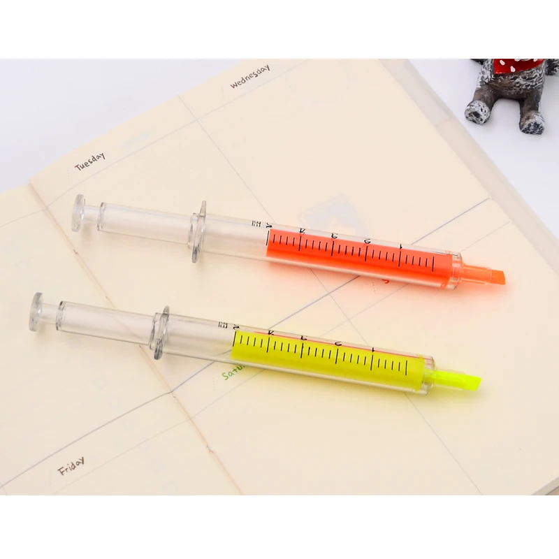 Presentes dos Miúdos Artigos de Papelaria Lote Magro Cor Seringa Highlighter Marcador Caneta Definir Material Escolar Canetas Kawaii Fantasia Fb527 36 Pçs - 9 Material escolar e de escritório