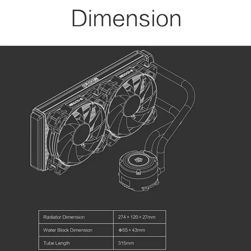 IDCOOLING AURAFLOW 240 cpu вентилятор водяного жидкостного охладителя радиатор для Intel/AMD