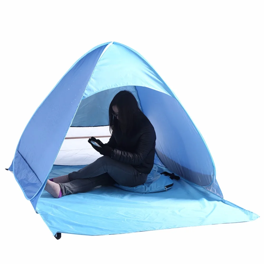 

Newest Beach Tent Ultralight Folding Tent Pop Up Automatic Open Tent Family Tourist Fish Camping Anti-UV Fully Sun Shade