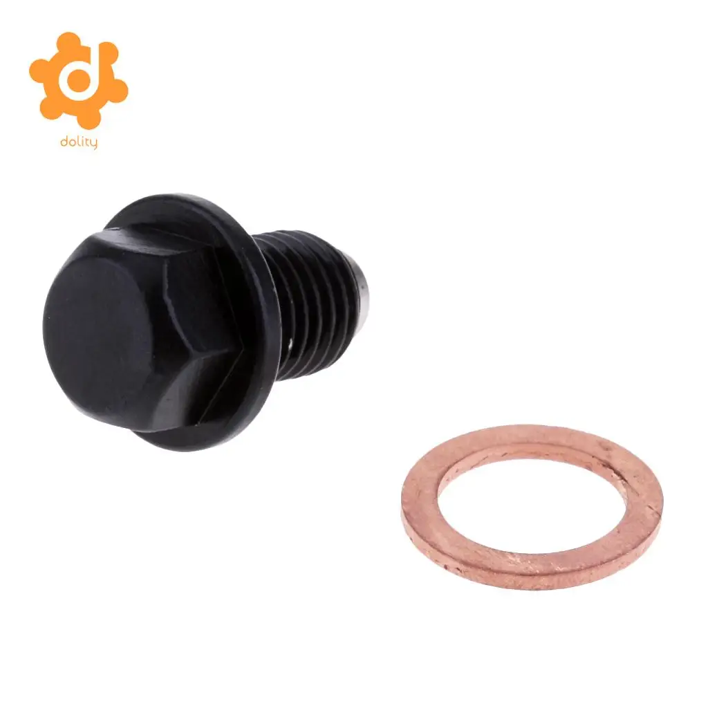 Magnetic Oil Drain Plug Bolt For YAMAHA FZ FJ MT 09 YZF-R1 R6 TRX850 Black