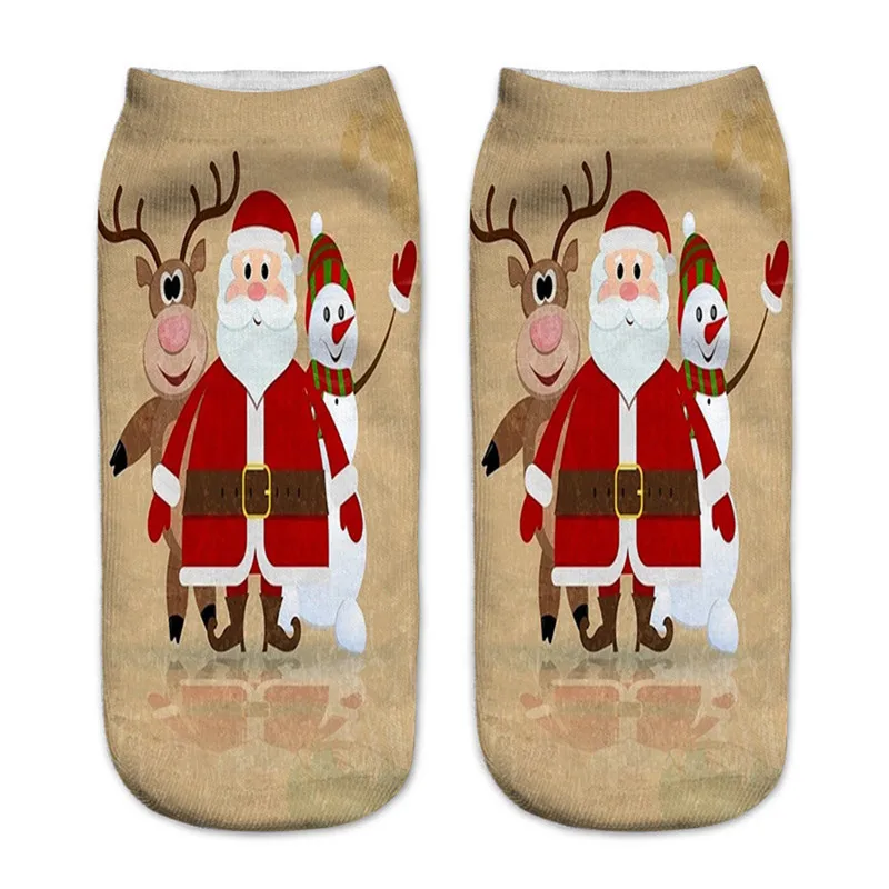 Бренд Chamsgend Merry Christmas, женские носки, новинка, Harajuku, 3D принт, Kawaii, до лодыжки, Calcetines Femme Mujer, носки, милые носки A1