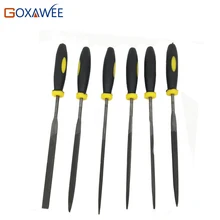 GOXWEE 6pcs 140x3mm Metal File Mini Assorted Rasp Diamond Needle File set Repair Tool Jewelry Wood Grinding Hand File Tools