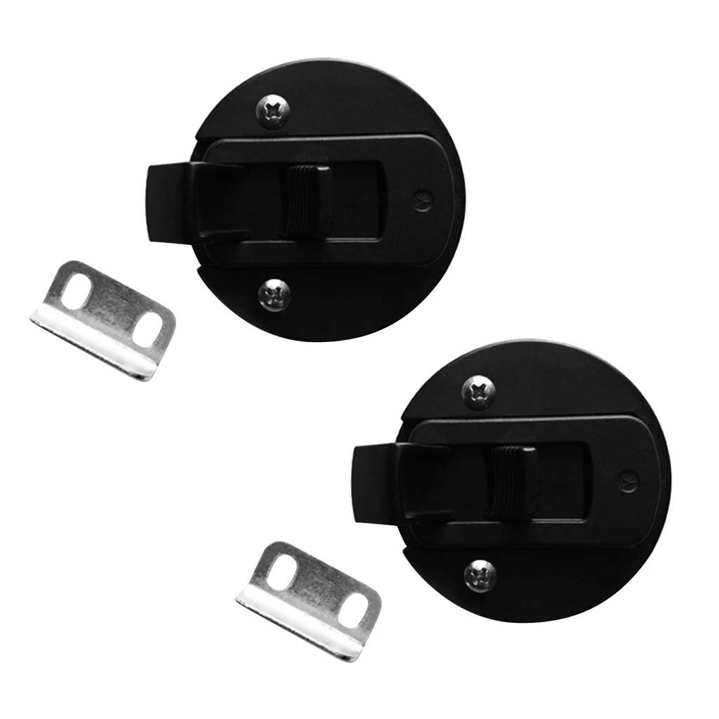 2 Pieces Black 2' Flush Pull Slam Latch for Marine Boat Hatch 1/4' Door Lock
