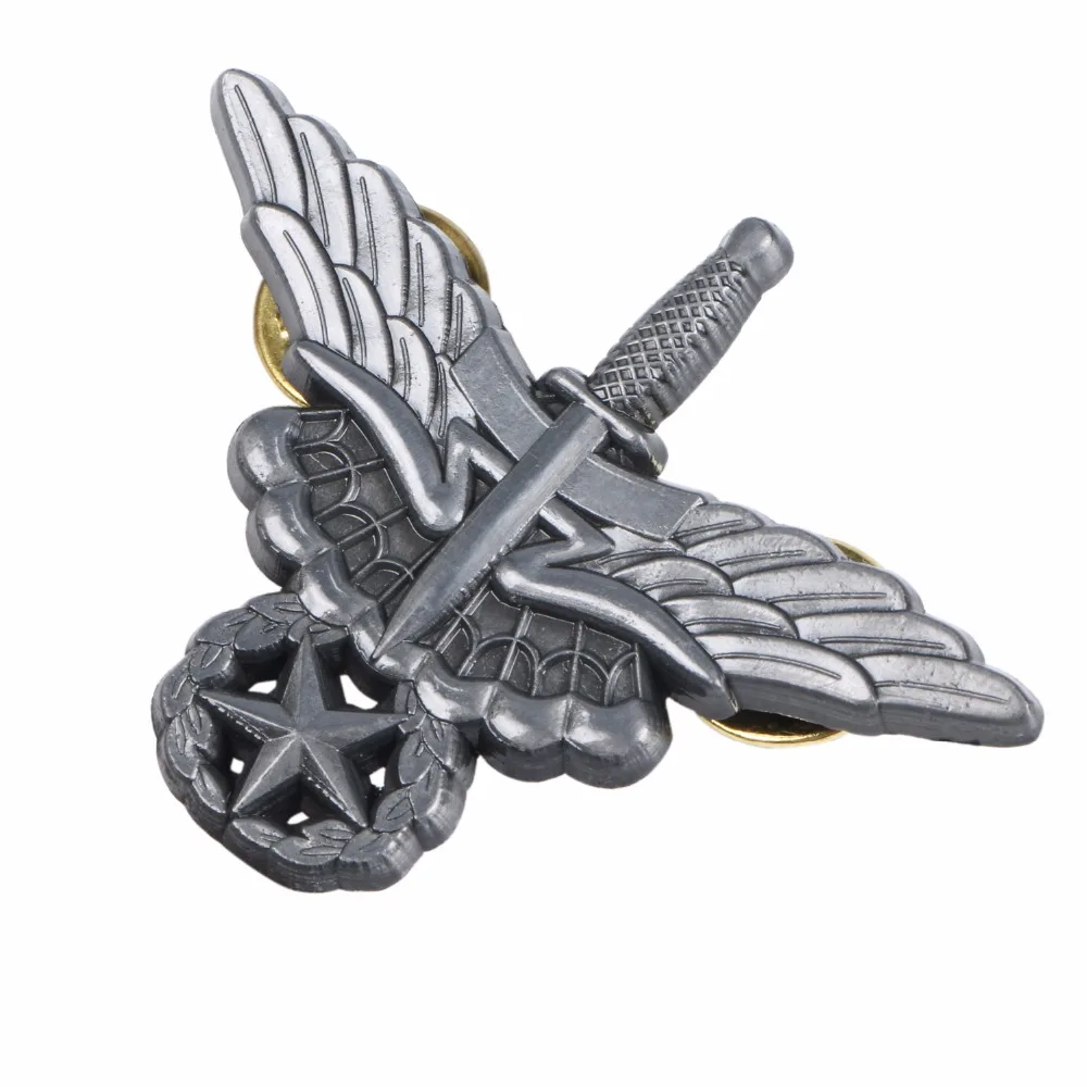 

UNITED STATES US ARMY FREEFALL PARACHUTIST SENIOR BADGE PIN GREY