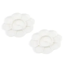 2 шт пластиковая Цветочная форма Акварельная плита для растирания краски смешивающая палитра