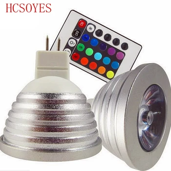 

12V 3W MR16 RGB LED Bulb Lamp light 16 Color multicolour changing + IR Remote