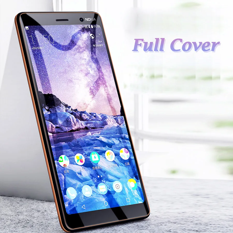 

Full Cover Glass for Nokia 7 Plus 6 2018 8 5 3 tempered glass for cell phone .nokia 6 Case Nokia8 Nokia7 Nokia6 Nokia5 Nokia3