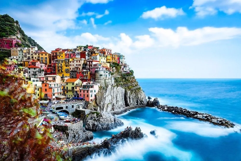Домашний декор Manarola Италия Cinque Terre Coast Шелковый художественный плакат Настенная