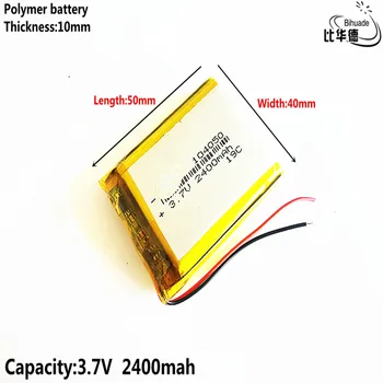 

Liter energy battery Good Qulity 3.7V,2400mAH 104050 Polymer lithium ion / Li-ion battery for tablet pc BANK,GPS,mp3,mp4