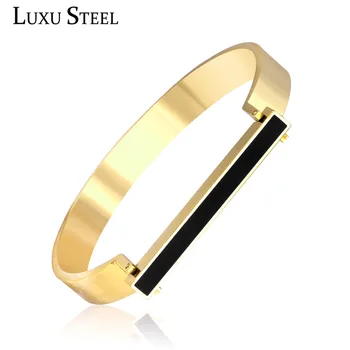 

LUXUSTEEL Bangles For Women 2020 Stainless Steel Round Shell Round Cuff Bangles Female Accessories Wedding Party Wholesale