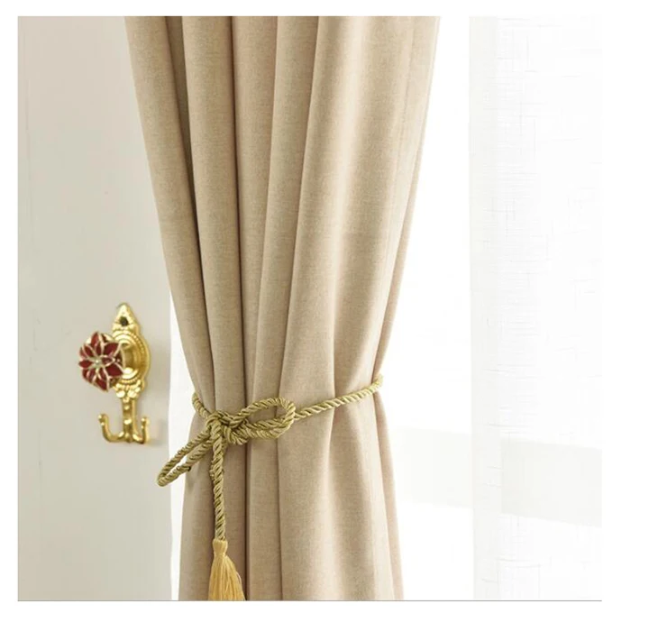 Затемняющая ткань для штор для гостиной на заказ размер серый желтый американский стиль шторы на окно Soild