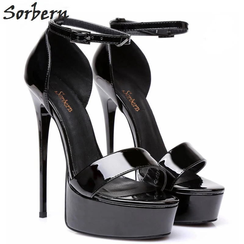 Sandali Formato Più Nero Donna Cinturini Piattaforma Alti Della Matt Il Alta Sorbern black Da Degli Office Talloni Tacchi Alla Di Colors In E Shiny White wine peach Shiny Scarpe Bianco And black Moda Black Caviglia custom Red Shiny wtx1xq0H