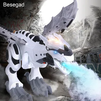 

Besegad Amazing Spray Electric Mechanical Pterosaurs Dinosaur Robot Kids intelligent Interactive Dinosaur Toy for Children Gifts