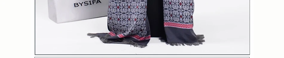 [BYSIFA] Winter Coffee Gold Men Scarves Fashion Accessories Male Warm Long Scarf Brand Business Leisure Tassel Scarves 160*26cm mens infinity scarf