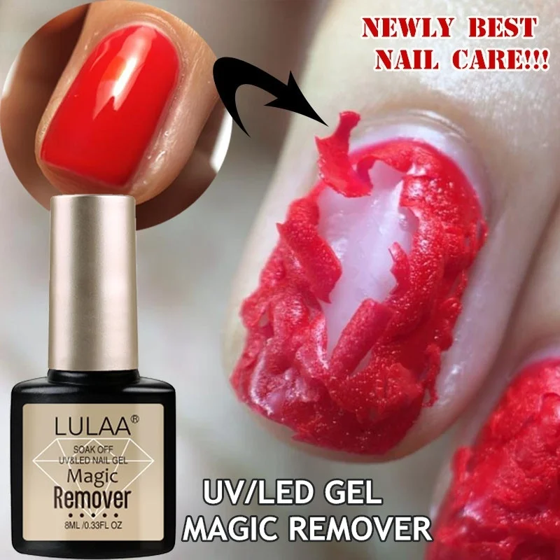

8ml Liquid Magic Remover Nail UV Gel Cleaner Nail Polish Gel Nails Art Glue Decorations Accessories Burst Remover Manicure Tools