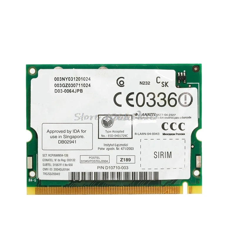 Для сетевой карты Wi-Fi Intel Pro/Wireless 2200BG 802.11B/G Mini PCI для Toshiba Dell Whosale &amp Dropship | Компьютеры