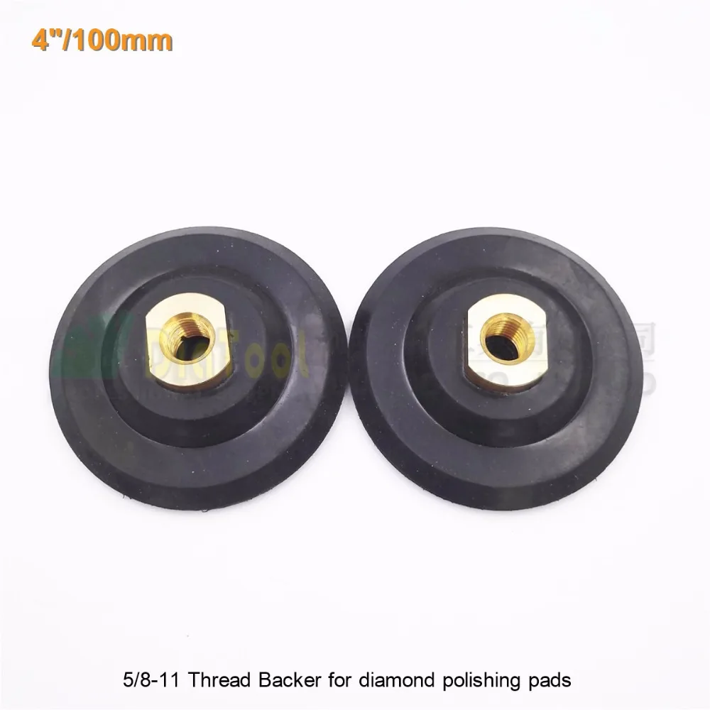 2pcs 5/8-11 thread Rubber backer Diameter 100MM flexible back pad for polishing pads sanding disk Much better than foam backer