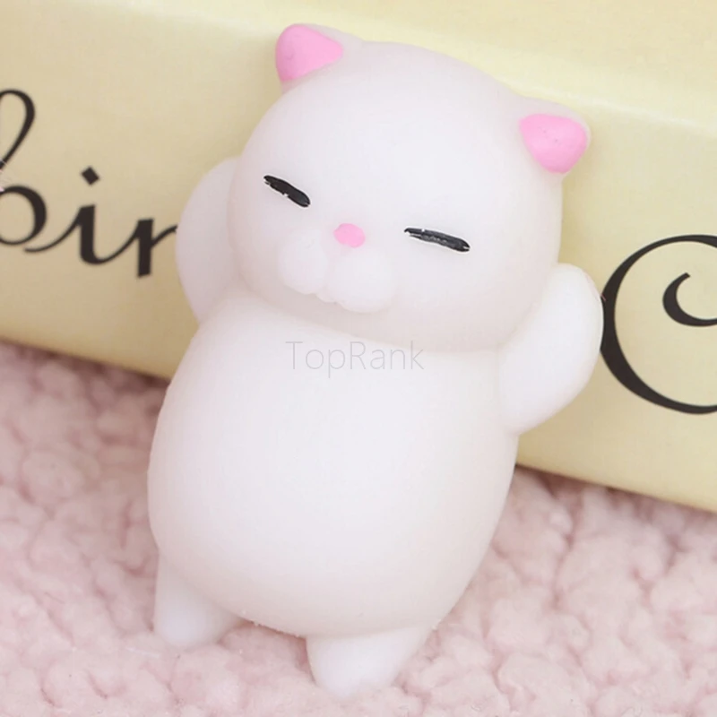 

TopRank 1Pc Mini Cute Mochi Squishy Cat Squeeze Healing Kids Kawaii Stress Reliever Decor Animal Noverty Toys Anti Stress Toy