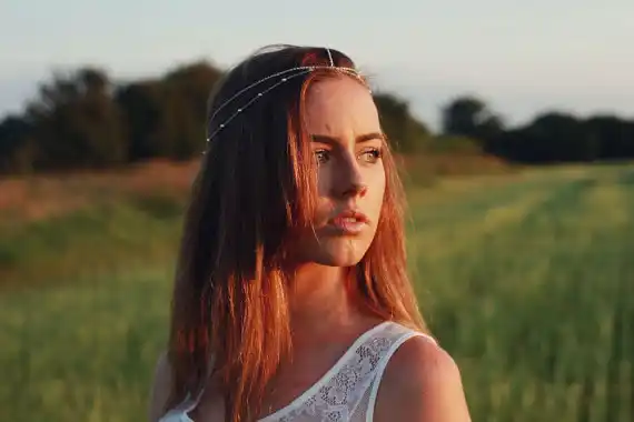 Bohemian Beach Wedding Hair Accessories Gold Head Piece Chains