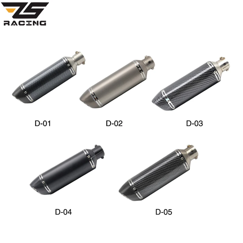 ZS de 38-51mm Universal de Escape de la motocicleta silenciador de Escape Slip-en el tubo para moto Scooter ATV suciedad moto ciclomotor